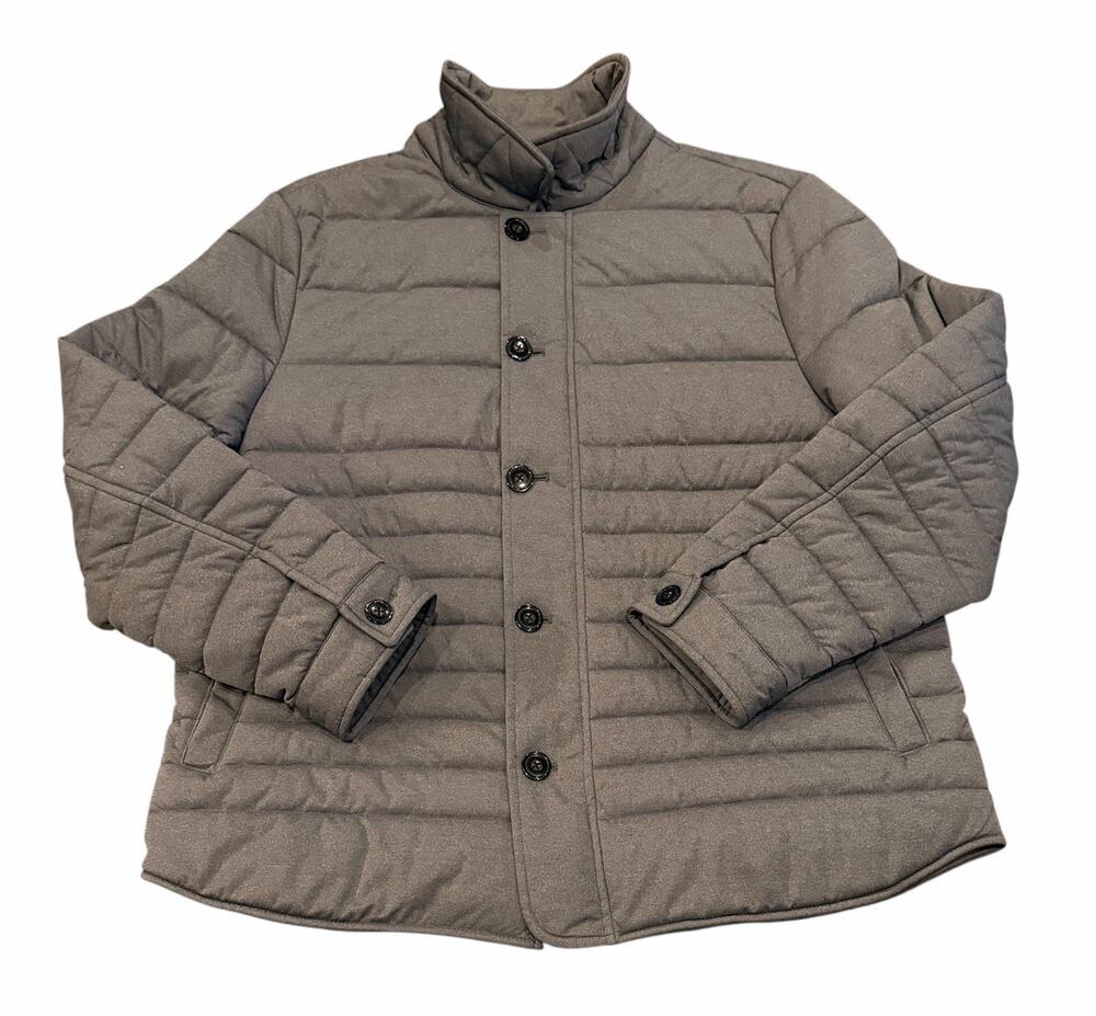 Crosby & Howard Men’s Grey Heather Quilted Puffer Jacket Size XL New